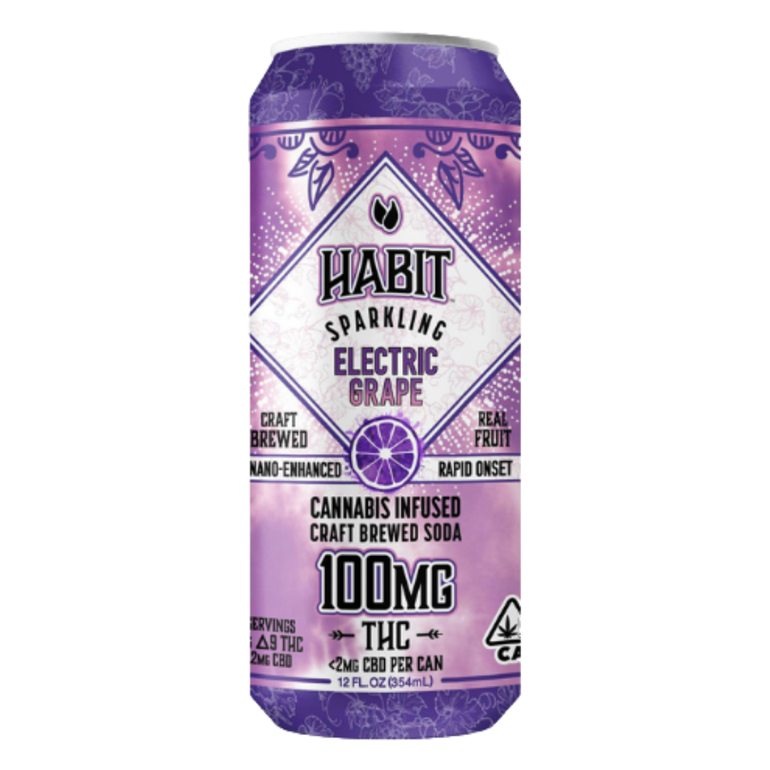 Drink Habit 100mg Delta 9 Sparkling Soda / Electric Grape